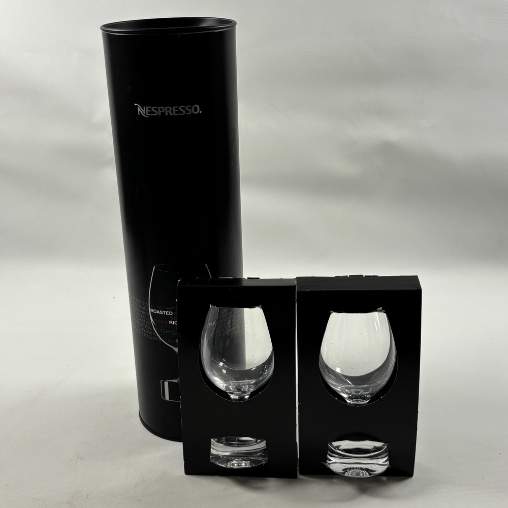 Nespresso Riedel Reveal Espresso Intense Tasting Glasses Set of 2 Clear Open Box